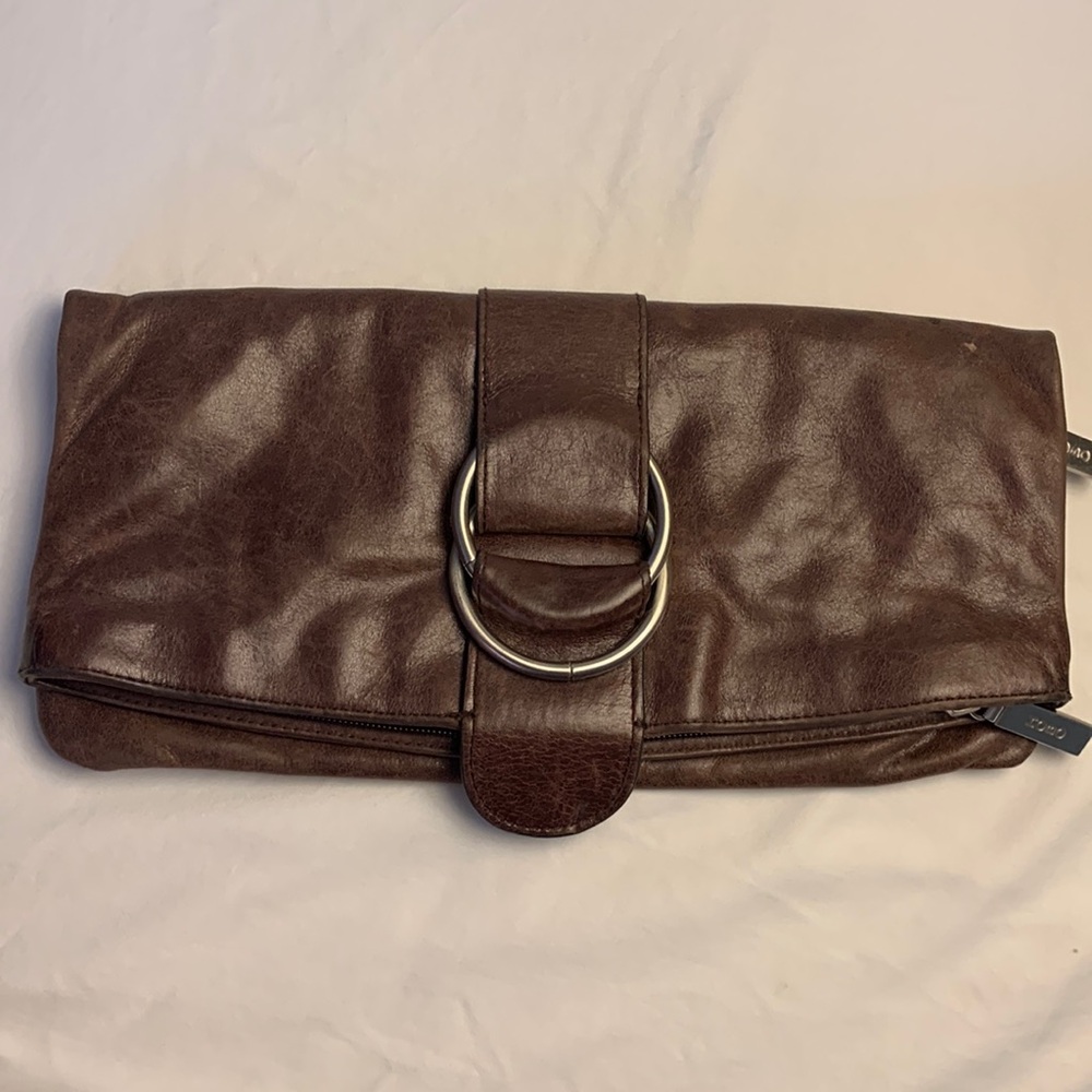 HOBO Brown Leather Clutch
